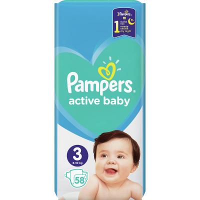 Подгузник Pampers Active Baby Midi Размер 3 (6-10 кг), 58 шт. (8001090949707). 47913
Подгузник Pampers Active Baby Midi Размер 3 (6-10 кг), 58 шт. (8001090949707). 47913