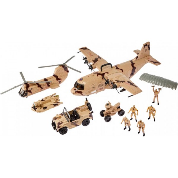 Игровой набор Военный Самолет с техникой Zipp Toys, Военная Техника "Z military team" со звуковыми и световыми эффектами + аксессуары, 53х62 см
Игровой набор Военный Самолет с техникой Zipp Toys, Военная Техника "Z military team" со звуковыми и световыми эффектами + аксессуары, 53х62 см