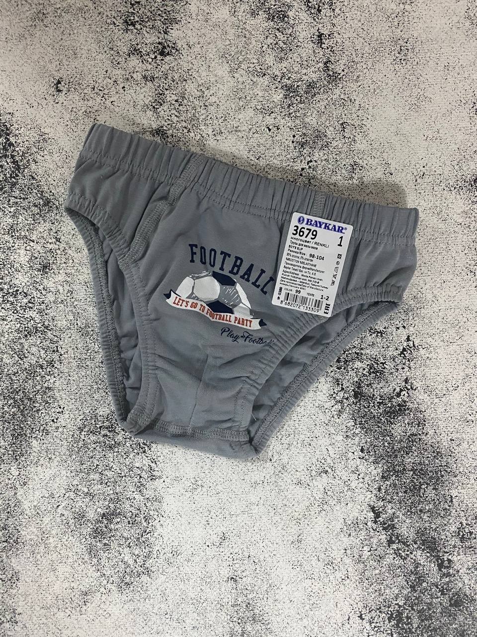 Детские подростковые трусы слип для мальчика Baykar Турция трусики плавки футбол хлопок и эластан р 6 158-164 см 11-12 лет серые 3679
Детские подростковые трусы слип для мальчика Baykar Турция трусики плавки футбол хлопок и эластан р 6 158-164 см 11-12 лет серые 3679