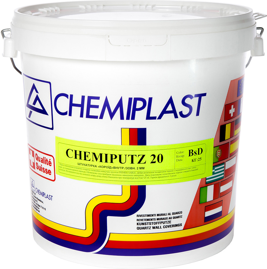 Штукатурка декоративна CHEMIPLAST CHEMIPUTZ "короїд" з зерном 2 мм 25 кг (SKU_25039-mg)
Штукатурка декоративна CHEMIPLAST CHEMIPUTZ "короїд" з зерном 2 мм 25 кг (SKU_25039-mg)