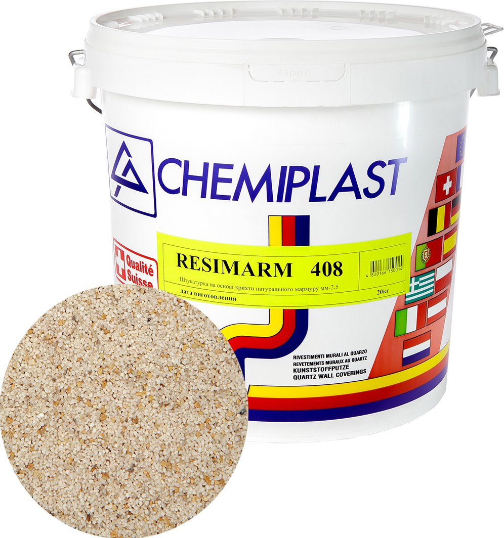 Декоративна штукатурка CHEMIPLAST RESIMARM 408 мармур 2,5 мм 20 кг (4820166150076-mg)
Декоративна штукатурка CHEMIPLAST RESIMARM 408 мармур 2,5 мм 20 кг (4820166150076-mg)