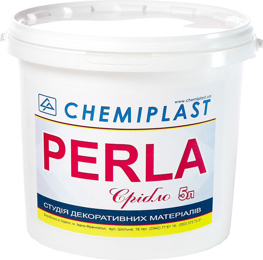Лак акриловый перламутровый CHEMIPLAST PERLA для декоративных штукатурок 5 л серебро (SKU_25088-mg)
Лак акриловый перламутровый CHEMIPLAST PERLA для декоративных штукатурок 5 л серебро (SKU_25088-mg)
