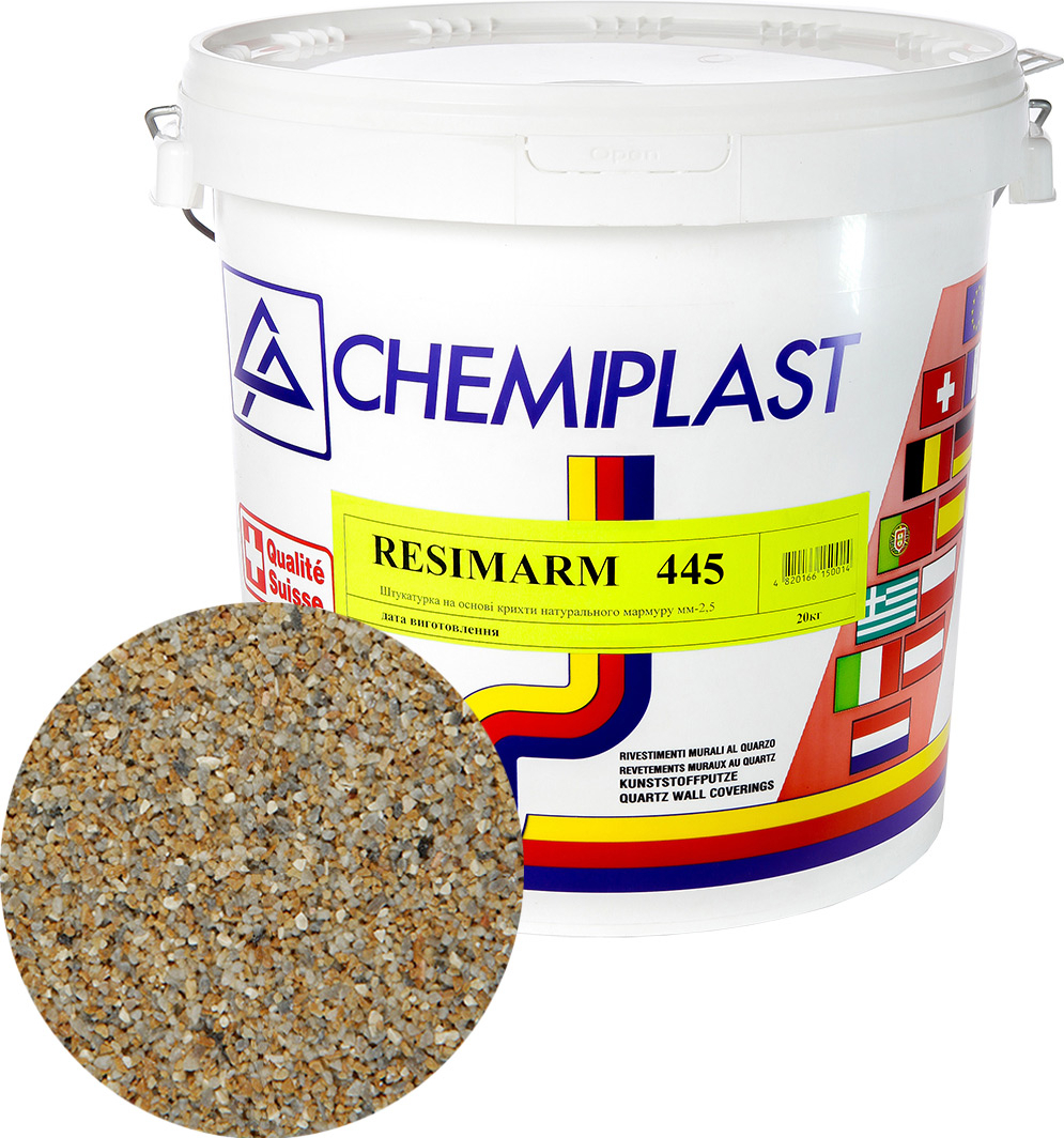 Декоративна штукатурка CHEMIPLAST RESIMARM 445 мармурg 2,5 мм 20 кг (4820166150373-mg)
Декоративна штукатурка CHEMIPLAST RESIMARM 445 мармурg 2,5 мм 20 кг (4820166150373-mg)