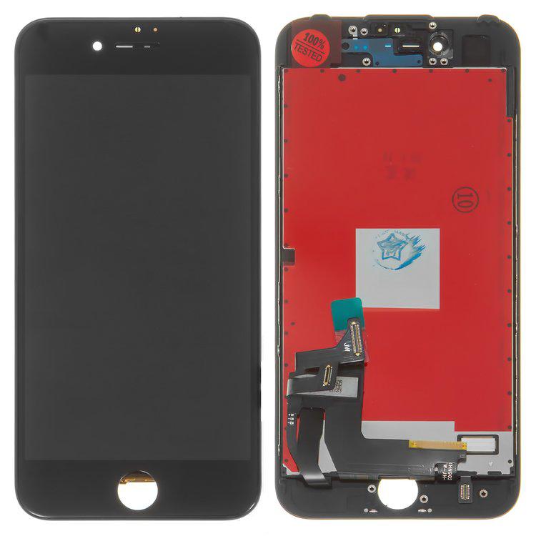 Дисплей для iPhone 7, чорний, із сенсорним екраном, з рамкою, AAA, Tianma, з пластиками камери та давача наближення
Дисплей для iPhone 7, чорний, із сенсорним екраном, з рамкою, AAA, Tianma, з пластиками камери та давача наближення