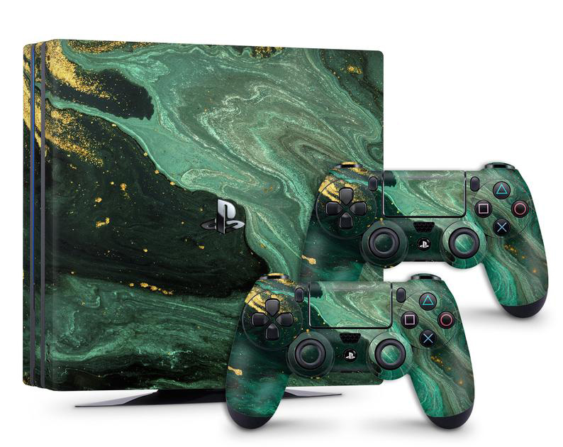 Виниловая наклейка на Sony PlayStation PS4 Slim консоль и контроллер с принтом зеленый мрамор, арт.700266
Виниловая наклейка на Sony PlayStation PS4 Slim консоль и контроллер с принтом зеленый мрамор, арт.700266