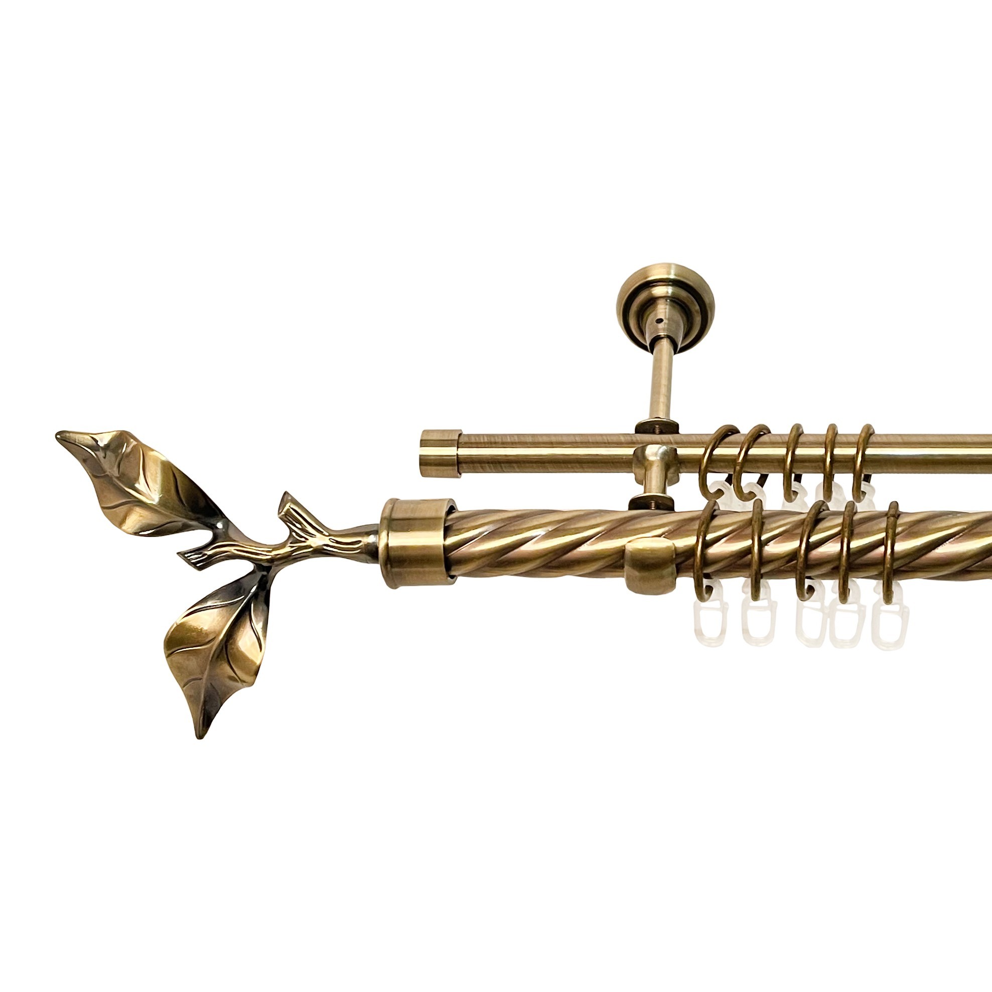 Карниз металевий Orvit Листок двохрядний 25/16 мм кручена 300см антик
Карниз металевий Orvit Листок двохрядний 25/16 мм кручена 300см антик