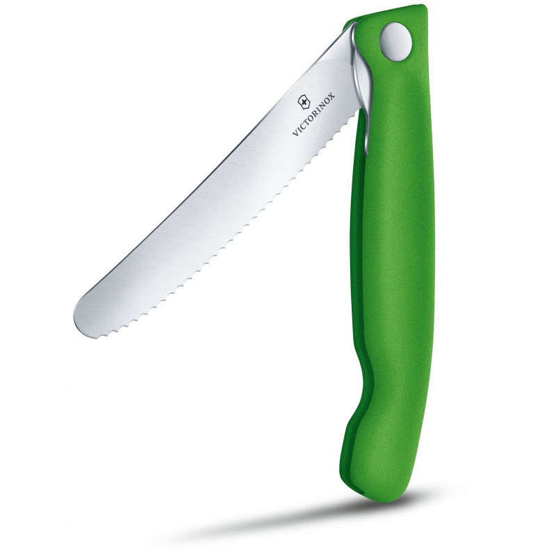 Кухонный нож Victorinox SwissClassic Foldable Paring 11см закругл.нос, волн. с зел. ручкой (блистер)
Кухонный нож Victorinox SwissClassic Foldable Paring 11см закругл.нос, волн. с зел. ручкой (блистер)