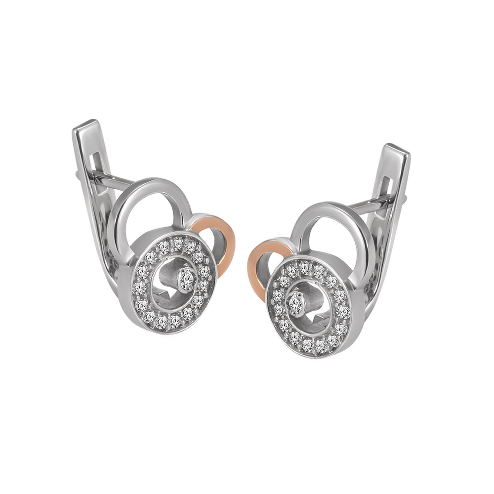 Серебряные серьги с золотыми пластинами Liberty-10 GS-4772 р- 
Серебряные серьги с золотыми пластинами Liberty-10 GS-4772 р-