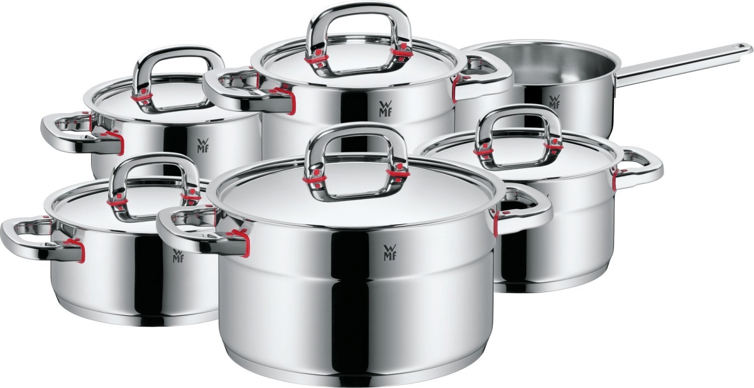 Набор кастрюль WMF Premium One из 6 предметов с металлическими крышками нержавеющая сталь Cromargan
Набор кастрюль WMF Premium One из 6 предметов с металлическими крышками нержавеющая сталь Cromargan