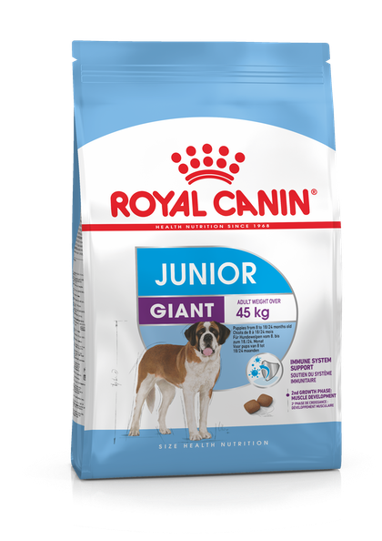 Корм для собак Royal Canin GIANT JUNIOR для подросших щенков гигантских пород 15кг
Корм для собак Royal Canin GIANT JUNIOR для подросших щенков гигантских пород 15кг