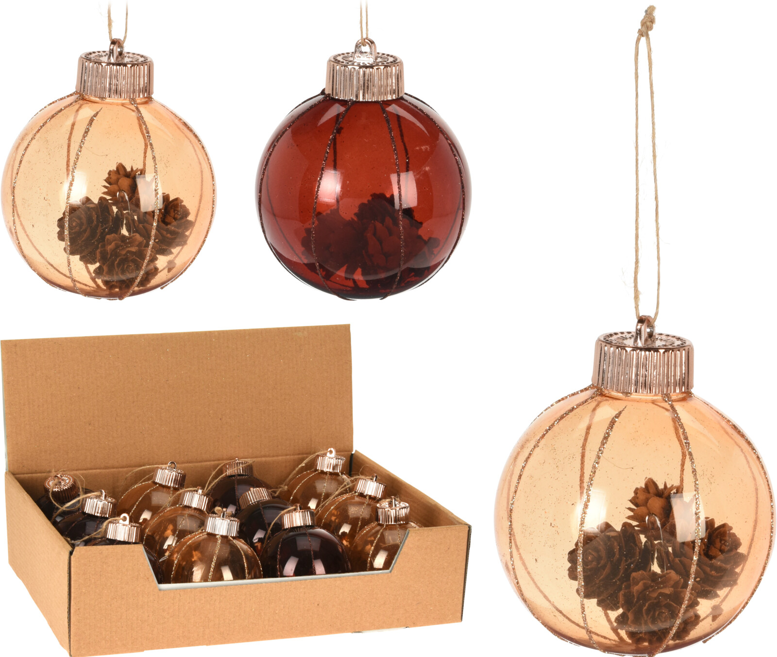 Набор елочных шаров Christmas Decoration 8 см 12 шт коричневые с шишками (ABJ432750)
Набор елочных шаров Christmas Decoration 8 см 12 шт коричневые с шишками (ABJ432750)