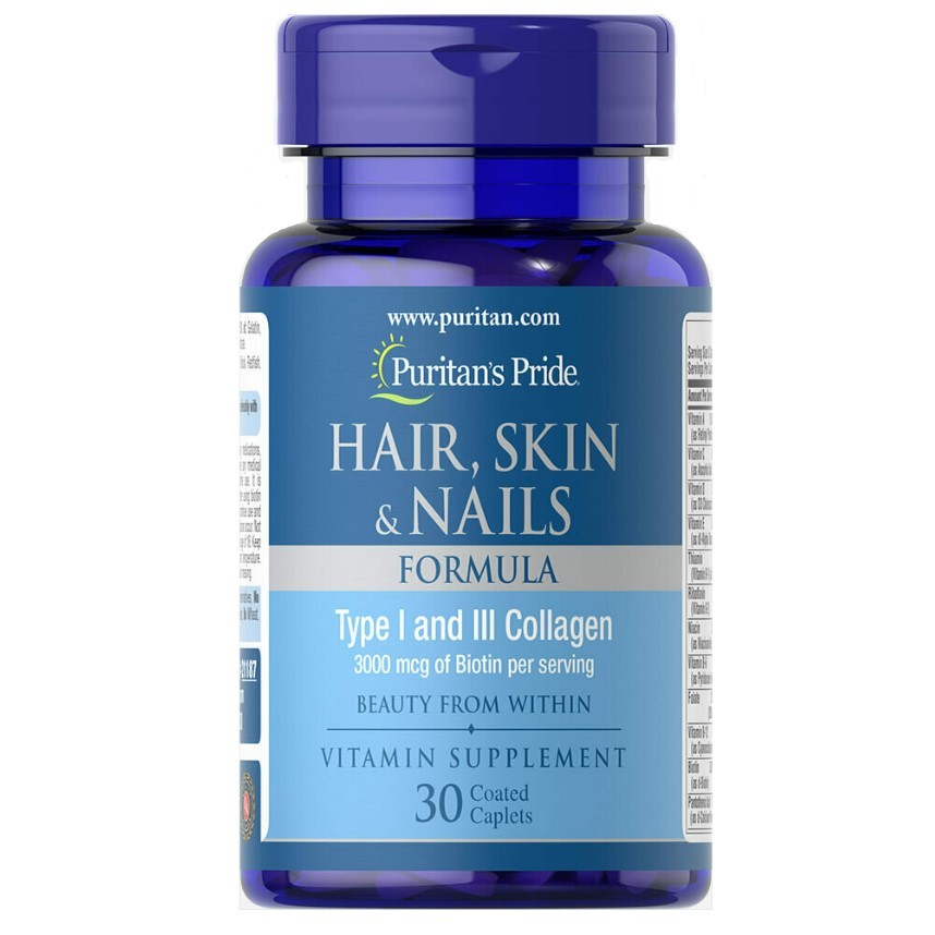 Витамины и минералы Puritan's Pride Hair, Skin Nails Formula с Коллагеном 1 и 3 типа 30 таблеток
Витамины и минералы Puritan's Pride Hair, Skin Nails Formula с Коллагеном 1 и 3 типа 30 таблеток