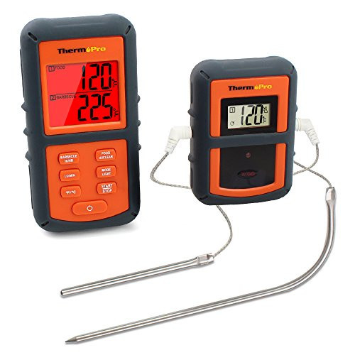 Беспроводной двухканальный термометр (до 100 м) ThermoPro TP-08S (0-300 °С) в прорезиненном корпусе
Беспроводной двухканальный термометр (до 100 м) ThermoPro TP-08S (0-300 °С) в прорезиненном корпусе