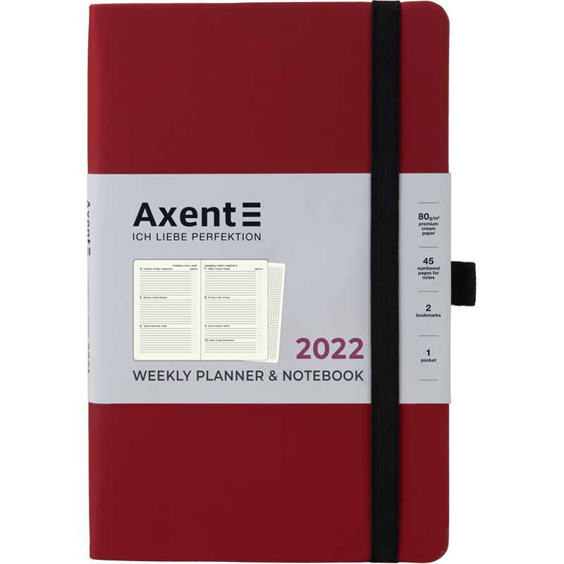Еженедельник датированный Axent Partner Soft Skin 2022 А5- 96 листов бордовый (8506-22-37-A)
Еженедельник датированный Axent Partner Soft Skin 2022 А5- 96 листов бордовый (8506-22-37-A)