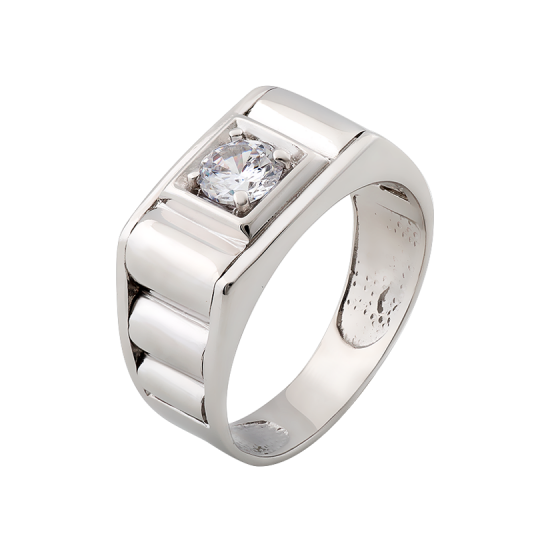 Печатка серебряная с фианитом 581р, 18 размер 
Печатка серебряная с фианитом 581р, 18 размер