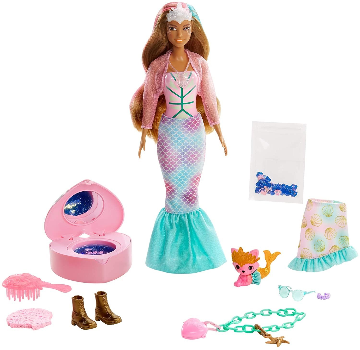 Кукла Barbie Color Reveal серия Peel Mermaid Цветной сюрприз Русалочка 25 сюрпризов
Кукла Barbie Color Reveal серия Peel Mermaid Цветной сюрприз Русалочка 25 сюрпризов