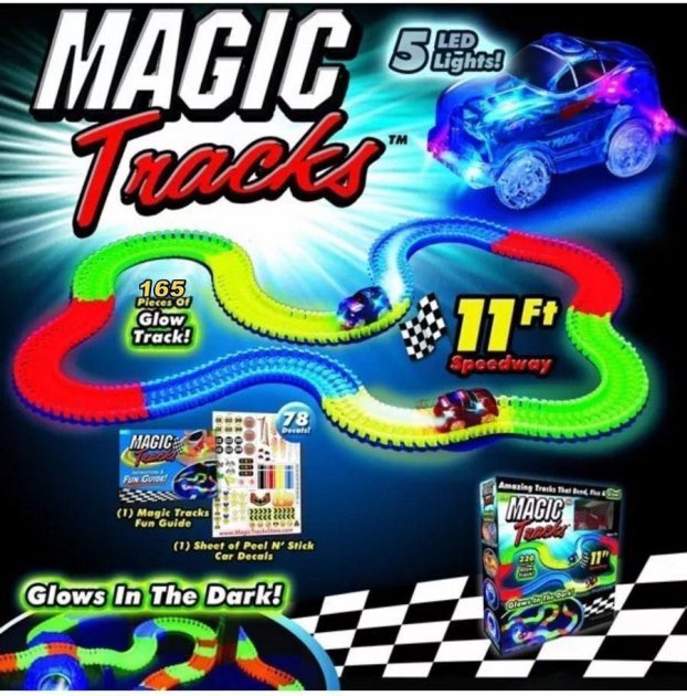 Детский светящийся гибкий трек Magic Tracks 165 деталей - светящаяся дорога с машинкой Меджик Трекс
Детский светящийся гибкий трек Magic Tracks 165 деталей - светящаяся дорога с машинкой Меджик Трекс