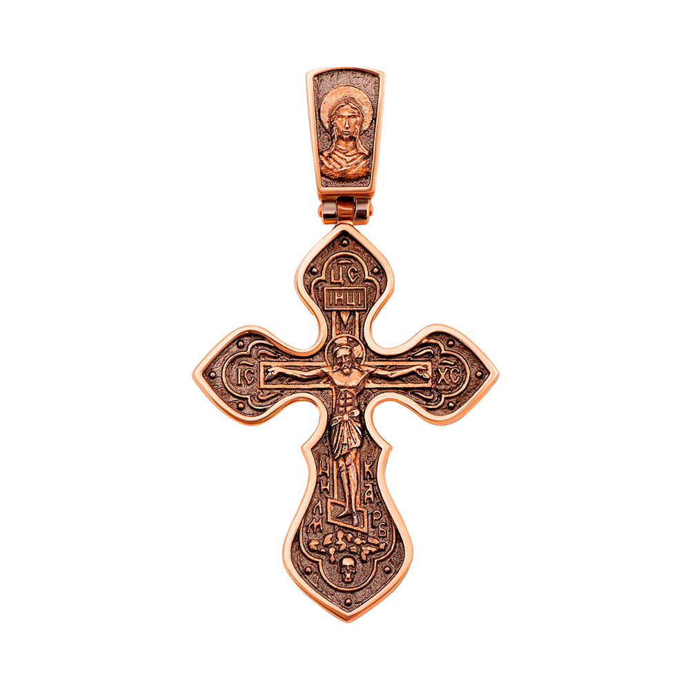 Крестик Благодеяния в красном золоте с чернением 000129098
Крестик Благодеяния в красном золоте с чернением 000129098