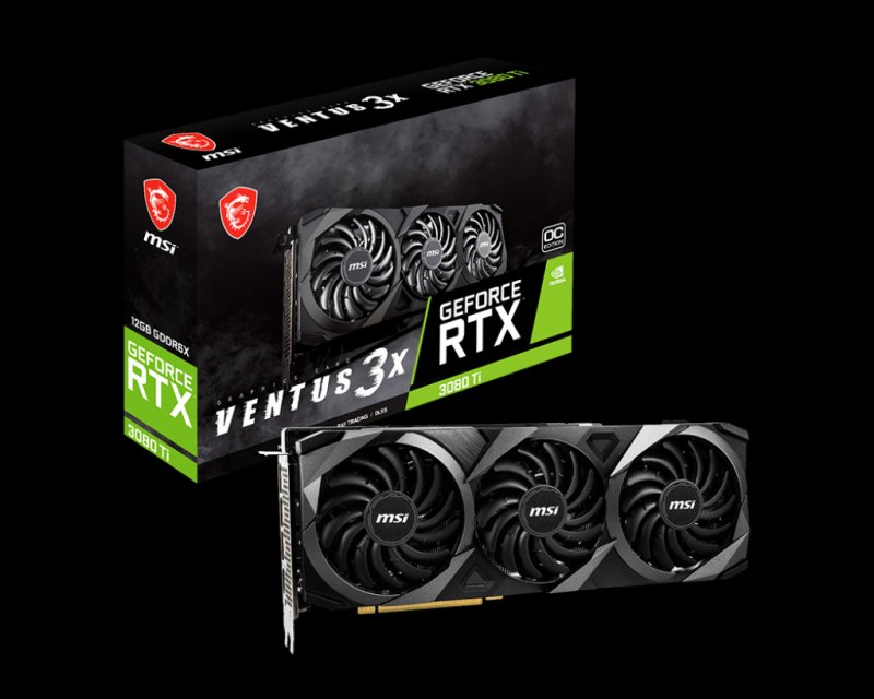 Видеокарта MSI Nvidia GeForce RTX 3080 Ti VENTUS 3X 12G OC (RTX 3080 Ti VENTUS 3X 12G OC)
Видеокарта MSI Nvidia GeForce RTX 3080 Ti VENTUS 3X 12G OC (RTX 3080 Ti VENTUS 3X 12G OC)