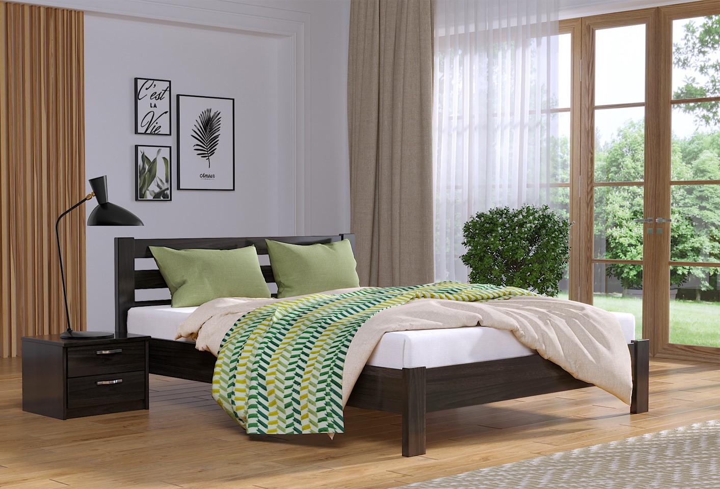 Деревянная кровать Эстелла Рената Люкс из массива бука 200х180 Венге
Деревянная кровать Эстелла Рената Люкс из массива бука 200х180 Венге