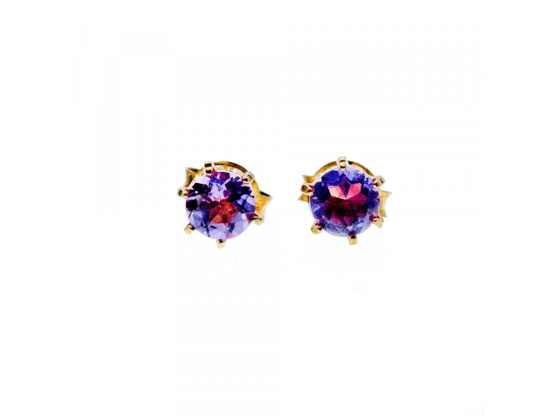 Серебряные серьги-гвоздики в позолоте с Фиолетовым Турмалином Sky Jewelry 001105
Серебряные серьги-гвоздики в позолоте с Фиолетовым Турмалином Sky Jewelry 001105