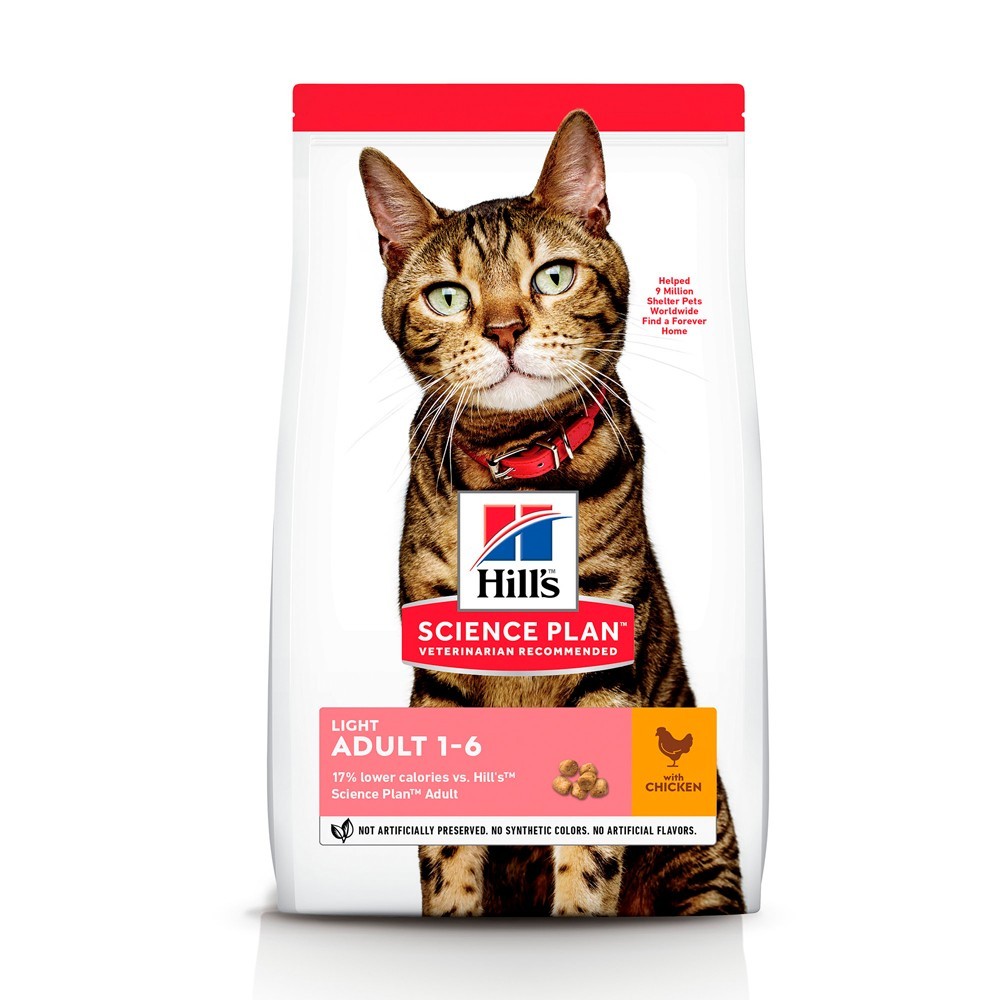 Сухой корм Hill's Science Plan Adult Light для кошек с курицей 1,5 кг (7010475)
Сухой корм Hill's Science Plan Adult Light для кошек с курицей 1,5 кг (7010475)