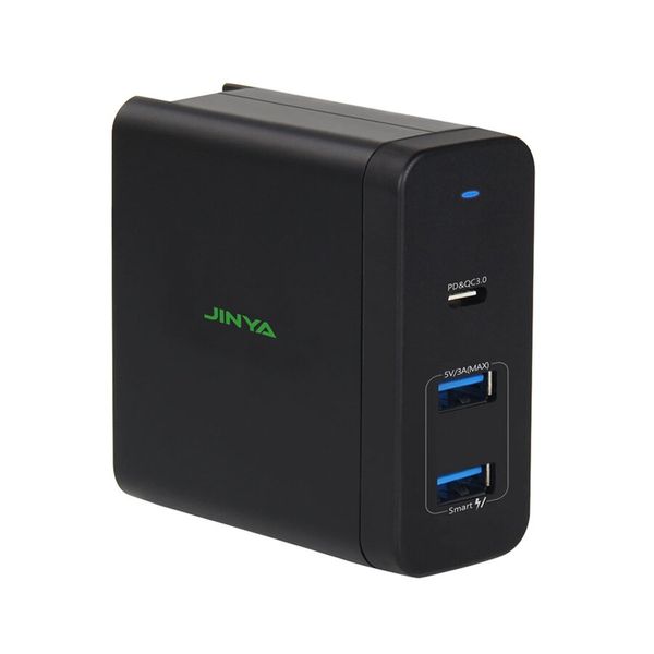 Зарядное устройство JINYA 60W USB-C Wall Charger Travel Plugs (Type-C PD Port / 2xUSB-A 15W) - Black
Зарядное устройство JINYA 60W USB-C Wall Charger Travel Plugs (Type-C PD Port / 2xUSB-A 15W) - Black