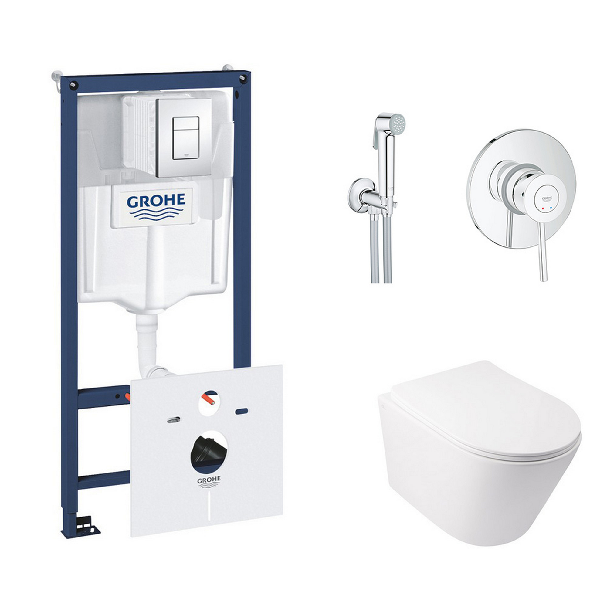 Комплект инсталляция Grohe Rapid SL 38827000 + унитаз с сиденьем Qtap Swan QT16335178W + набор для гигиенического душа со смесителем Grohe BauClassic 2904800S
Комплект инсталляция Grohe Rapid SL 38827000 + унитаз с сиденьем Qtap Swan QT16335178W + набор для гигиенического душа со смесителем Grohe BauClassic 2904800S