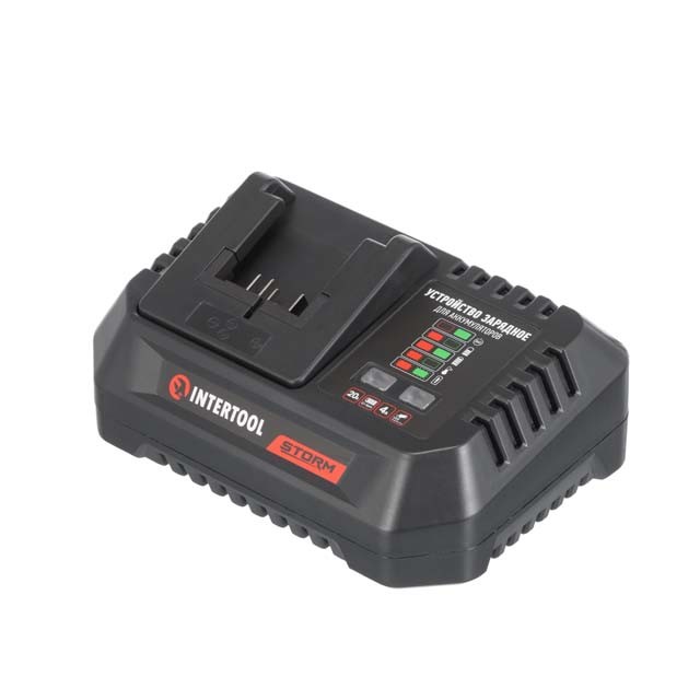 Устройство зарядное для аккумуляторов литий-ион 20 В, ток заряда 4.0 А Intertool (WT-0345)
Устройство зарядное для аккумуляторов литий-ион 20 В, ток заряда 4.0 А Intertool (WT-0345)