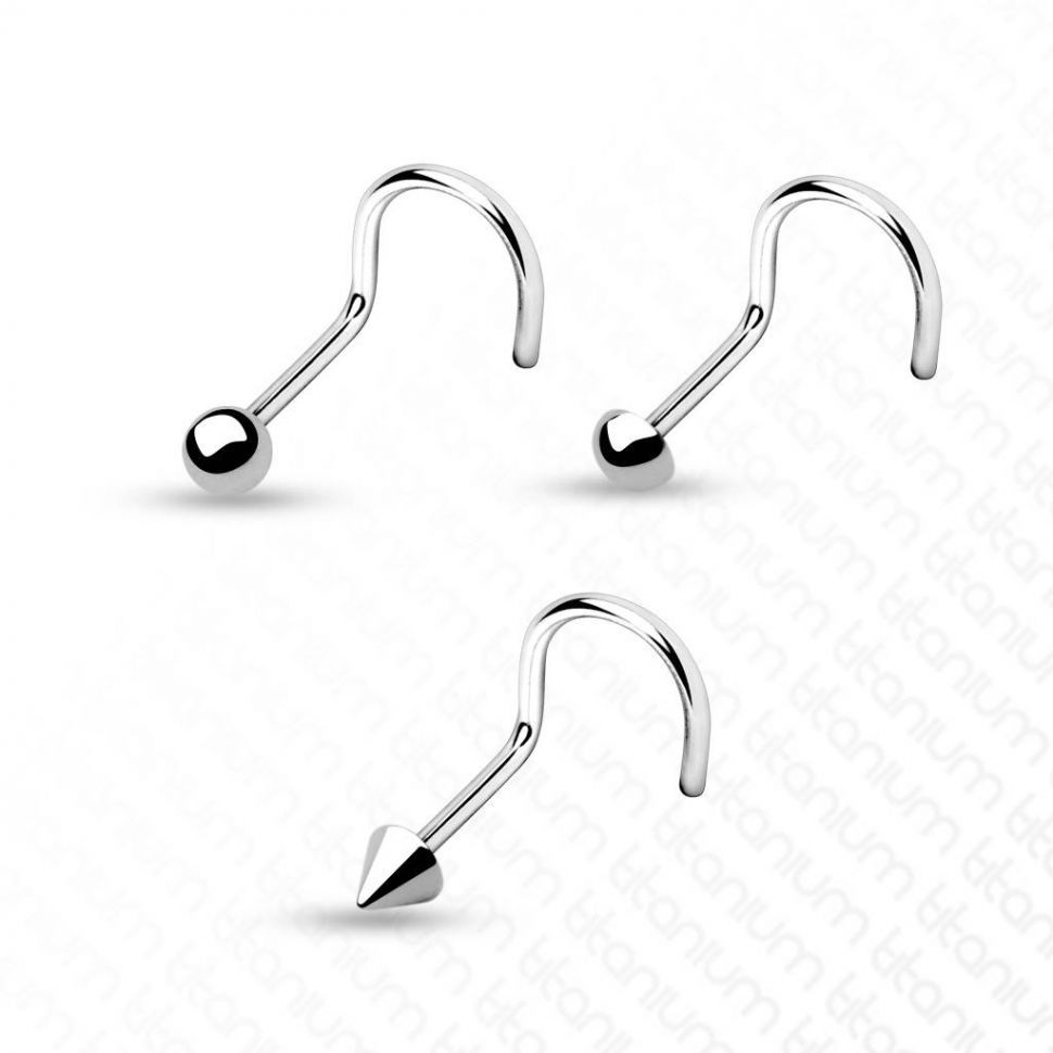 Титановая серьга нострил (улитка) с разными наконечниками PiercedFish T23NO для пирсинга носа (толщина 0,8 мм, шип)
Титановая серьга нострил (улитка) с разными наконечниками PiercedFish T23NO для пирсинга носа (толщина 0,8 мм, шип)