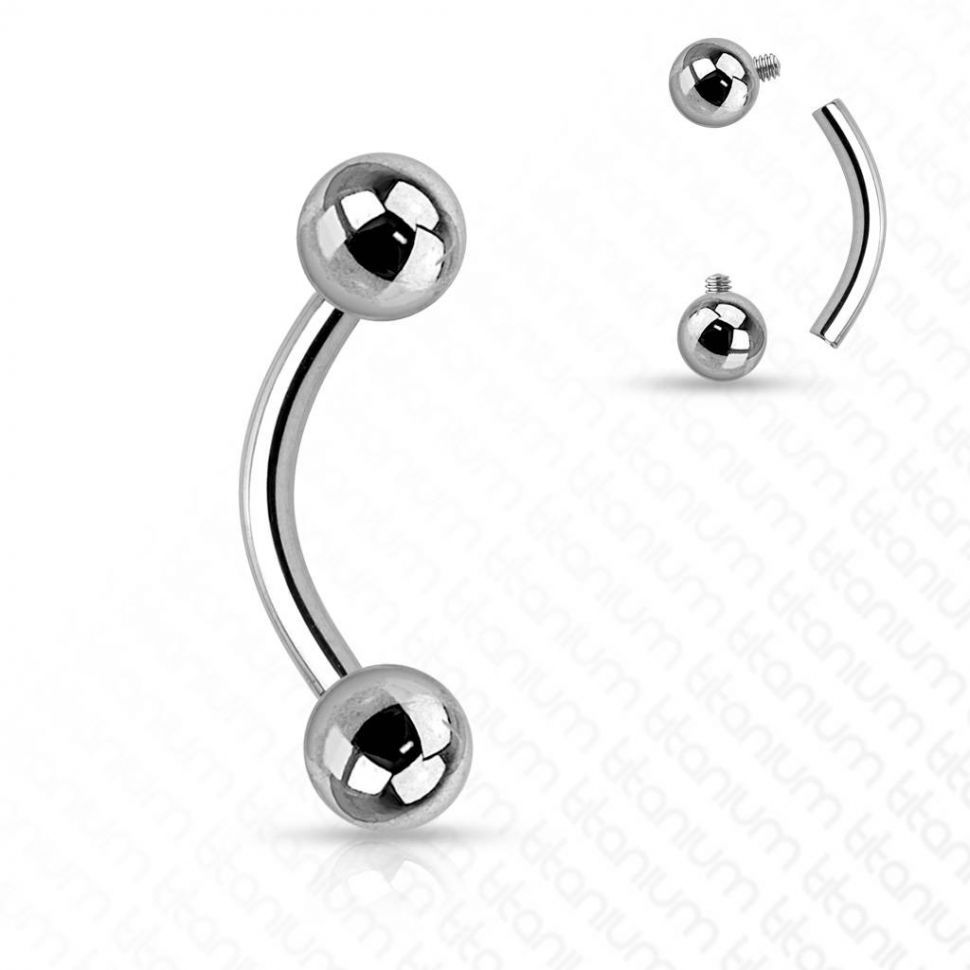 Изогнутая штанга для пирсинга брови, уха, пупка PiercedFish TIC из титана (10 мм, 1.6 мм, 5 мм)
Изогнутая штанга для пирсинга брови, уха, пупка PiercedFish TIC из титана (10 мм, 1.6 мм, 5 мм)