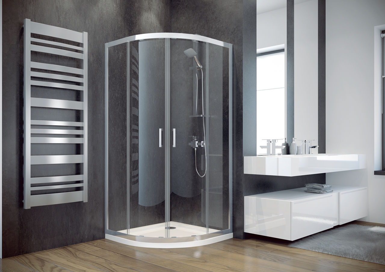 Кабина полукруглая MODERN 90x90x185 универсальна: стекло прозрачное / профиль хромированный
Кабина полукруглая MODERN 90x90x185 универсальна: стекло прозрачное / профиль хромированный