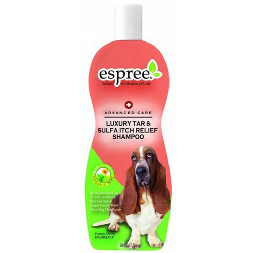 Шампунь Espree Luxury Tar & Sulfa Shampoo против перхоти для собак, с серой, 591 мл
Шампунь Espree Luxury Tar & Sulfa Shampoo против перхоти для собак, с серой, 591 мл