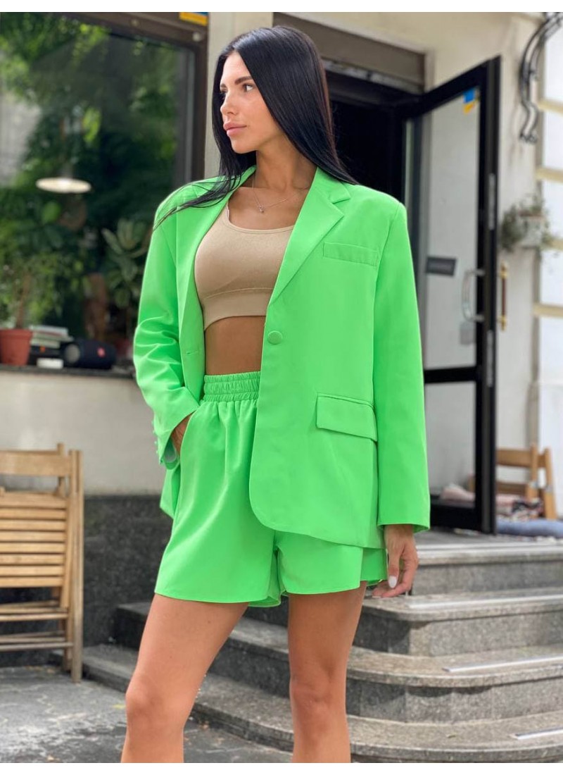 Костюм летний пиджак с короткими шортами Bala Modern Boutique салатовый, S КО6006
Костюм летний пиджак с короткими шортами Bala Modern Boutique салатовый, S КО6006