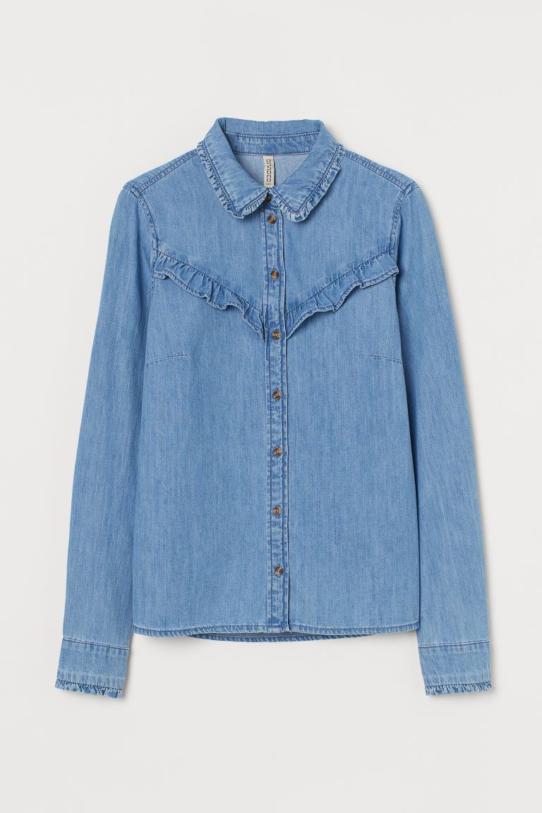 Блузка из денима с оборками H&M Синий деним, Блузка из денима с оборками H&M 34 Синий деним
Блузка из денима с оборками H&M Синий деним, Блузка из денима с оборками H&M 34 Синий деним