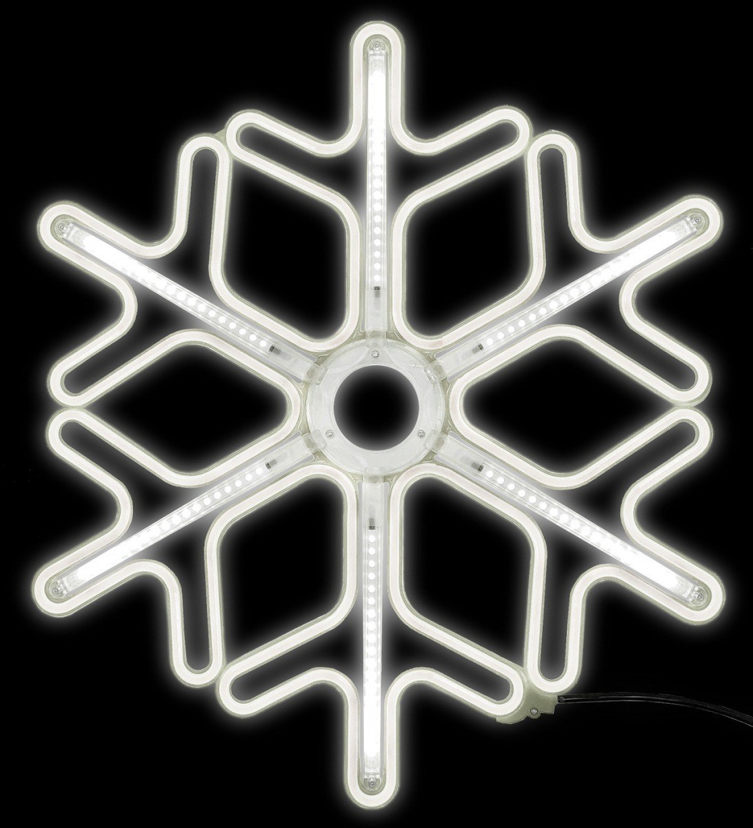 Новогодняя уличная неоновая снежинка 40х40 см падающая LED капля от сети холодная белая
Новогодняя уличная неоновая снежинка 40х40 см падающая LED капля от сети холодная белая