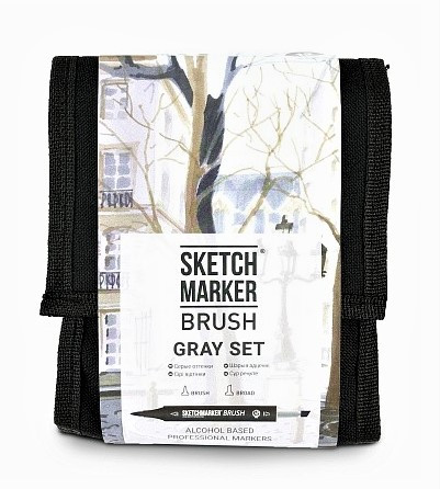 Набір маркерів SKETCHMARKER BRUSH 12 Gray Set - Сірі Відтінки (12 маркерів + сумка органайзер) SMB-12GRAY
Набір маркерів SKETCHMARKER BRUSH 12 Gray Set - Сірі Відтінки (12 маркерів + сумка органайзер) SMB-12GRAY