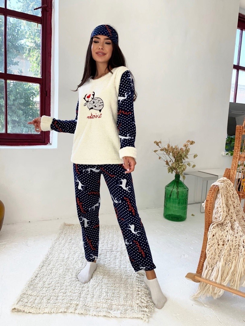 Теплая женская плюшевая пижама без капюшона принт Miss Podium Синий, Теплая женская плюшевая пижама без капюшона принт Miss Podium Синий 46
Теплая женская плюшевая пижама без капюшона принт Miss Podium Синий, Теплая женская плюшевая пижама без капюшона принт Miss Podium Синий 46
