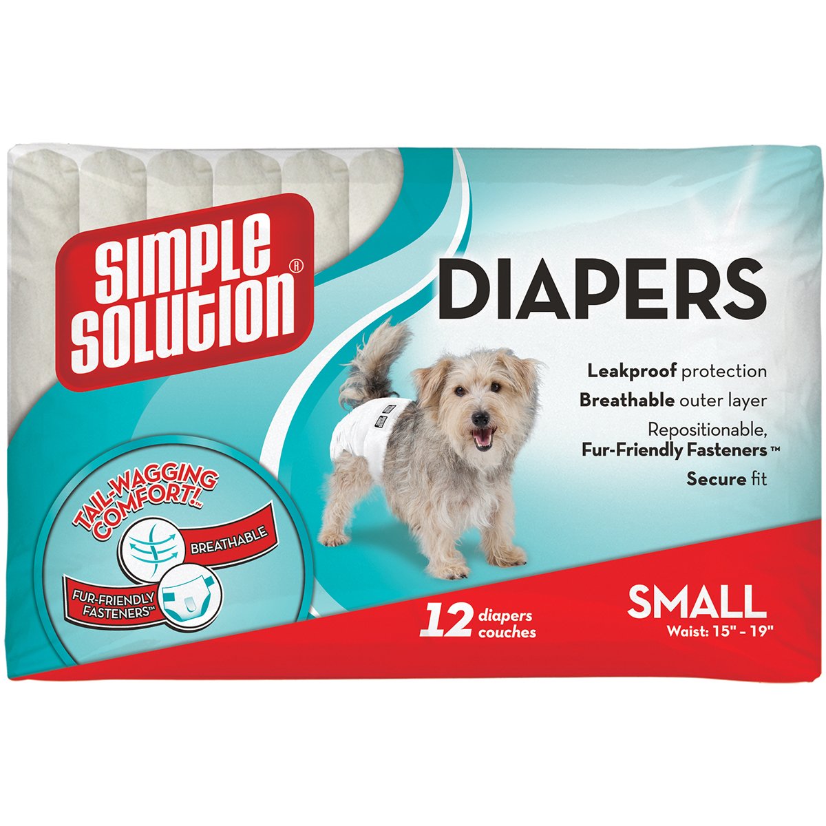 "Disposable Diapers Small" - гигиенические подгузники для животных Размер 38-48 см 12 шт Simple Solution BGL-SS-24
"Disposable Diapers Small" - гигиенические подгузники для животных Размер 38-48 см 12 шт Simple Solution BGL-SS-24