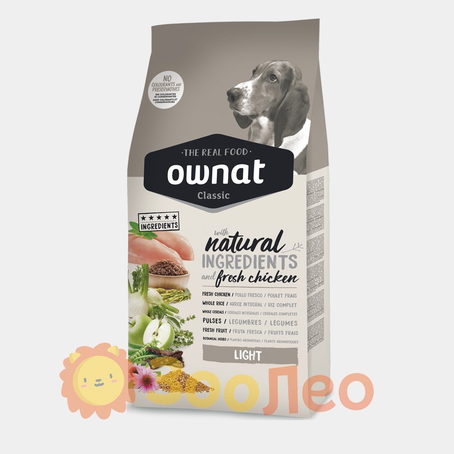 Ownat Classic Light (Dog) — корм для взрослых собак, склонных к набору веса 4 кг
Ownat Classic Light (Dog) — корм для взрослых собак, склонных к набору веса 4 кг