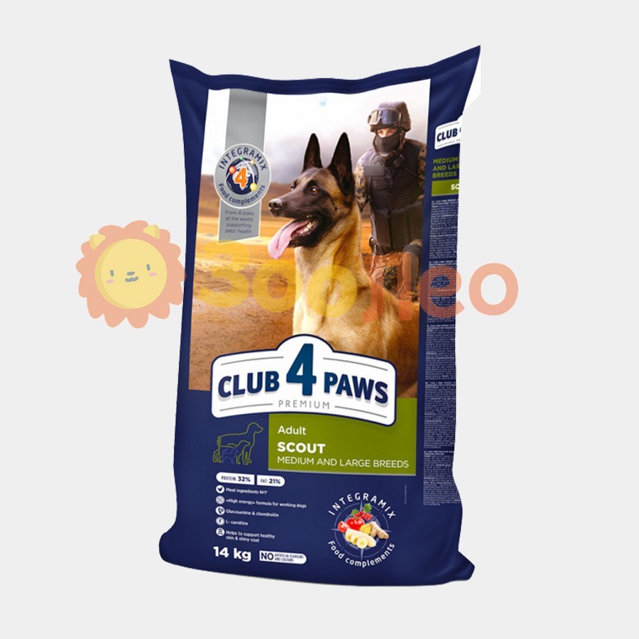Сухой корм Club 4 Paws для взрослых рабочих собак средних и крупных пород 14 кг
Сухой корм Club 4 Paws для взрослых рабочих собак средних и крупных пород 14 кг