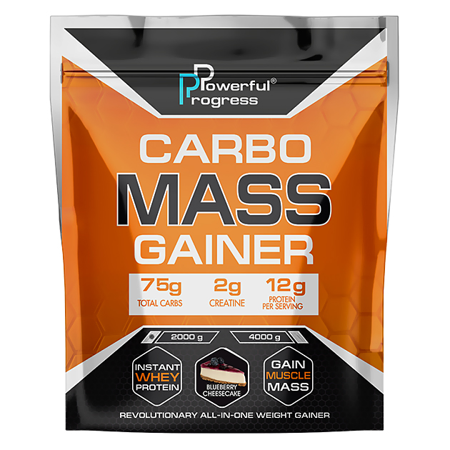 Высокоуглеводный гейнер Powerful Progress Сarbo Mass Gainer 2 кг Черничный чизкейк
Высокоуглеводный гейнер Powerful Progress Сarbo Mass Gainer 2 кг Черничный чизкейк