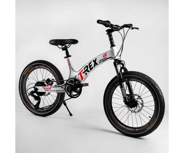Велосипед спортивный детский CORSO T-REX 64899, 20 дюймов, магниевая рама, дисковые тормоза, 7 скоростей, Белый
Велосипед спортивный детский CORSO T-REX 64899, 20 дюймов, магниевая рама, дисковые тормоза, 7 скоростей, Белый