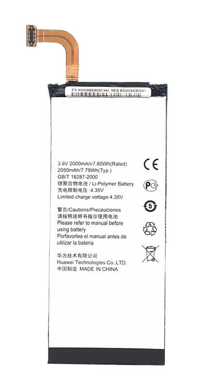 Аккумулятор для смартфона Huawei HB3742A0EBC Ascend P6/G6 3.8V Silver 2050mAhr 7.79Wh
Аккумулятор для смартфона Huawei HB3742A0EBC Ascend P6/G6 3.8V Silver 2050mAhr 7.79Wh