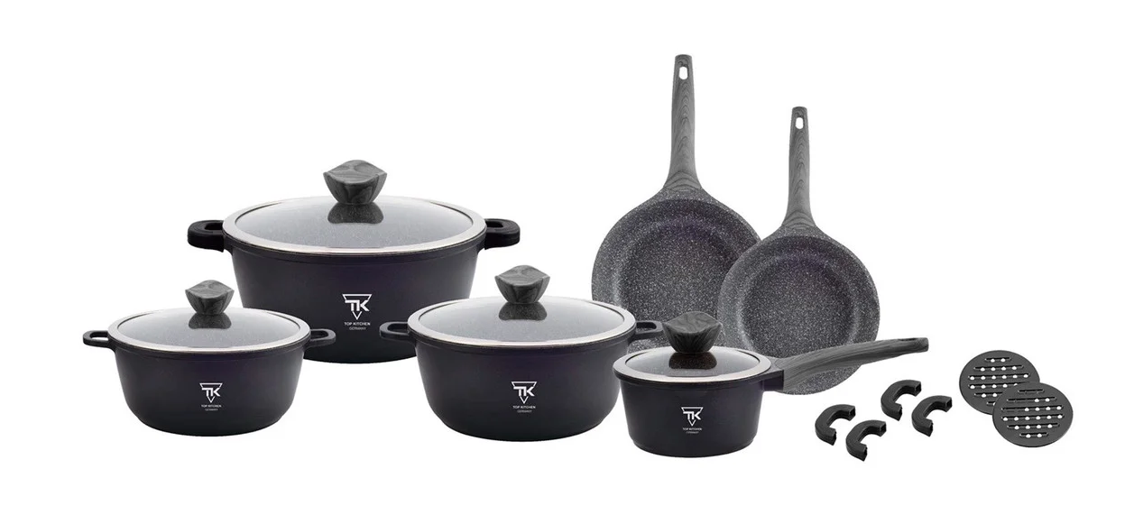 Набор посуды с мраморным покрытием Top Kitchen TK-00022 18 предметов Черный (par_TK 00022)
Набор посуды с мраморным покрытием Top Kitchen TK-00022 18 предметов Черный (par_TK 00022)
