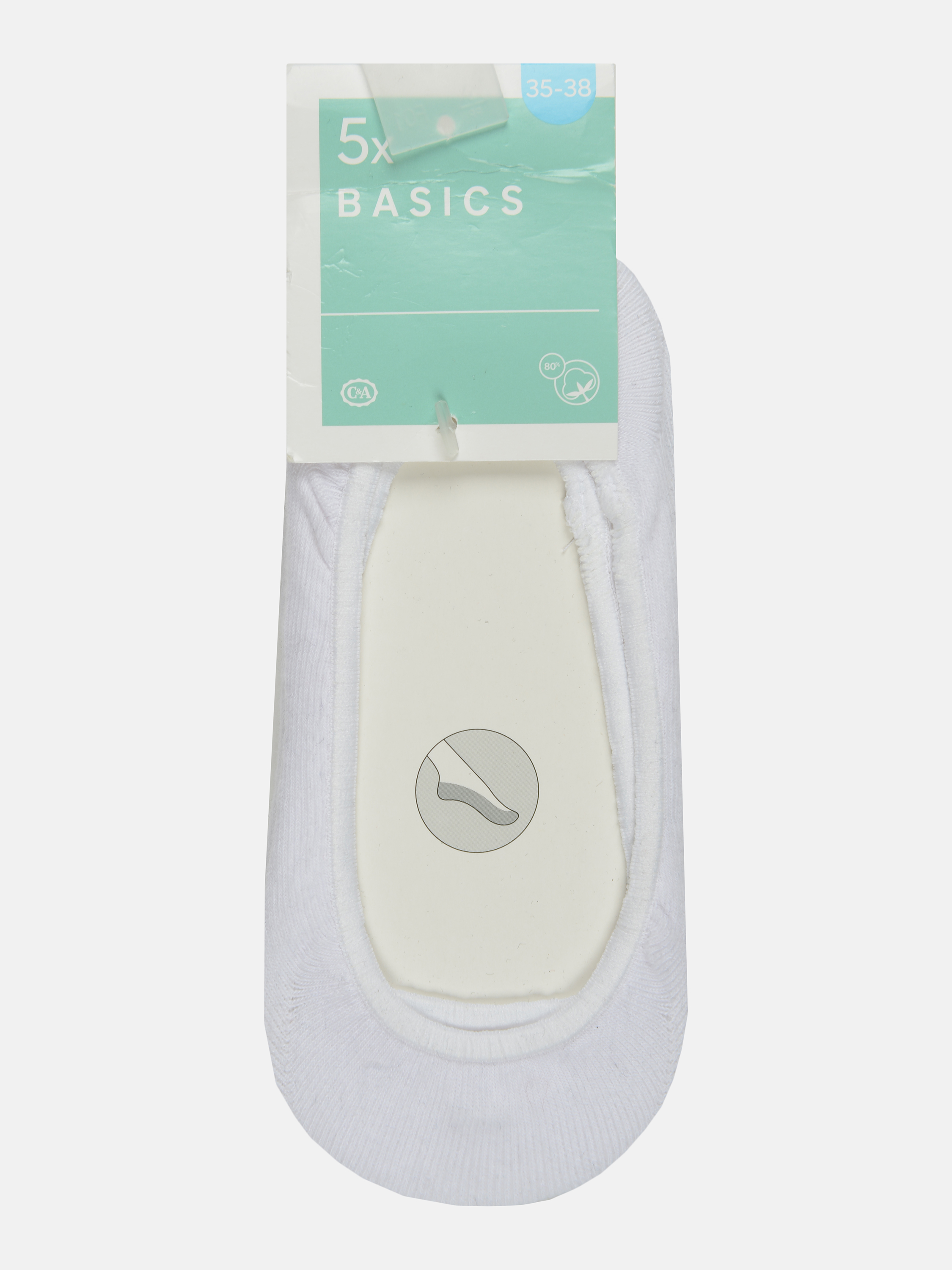 Набор Подследники (5 пар) C&A 39/42 Белый 5679274_белый 
Набор Подследники (5 пар) C&A 39/42 Белый 5679274_белый