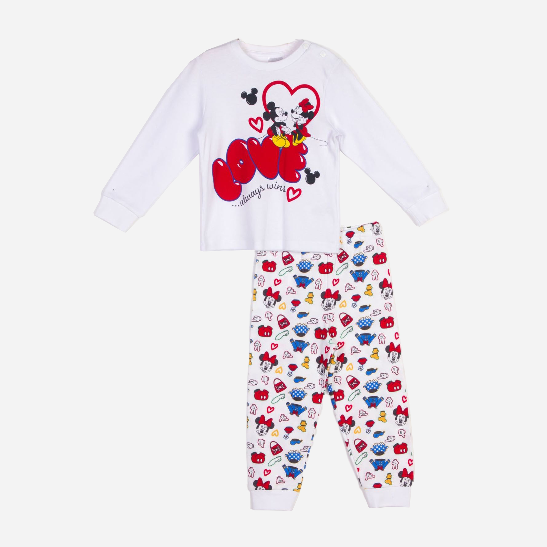 Пижама (футболка с длинными рукавами + штаны) Disney Minnie Mouse MN18369 98-104 см Белая
Пижама (футболка с длинными рукавами + штаны) Disney Minnie Mouse MN18369 98-104 см Белая