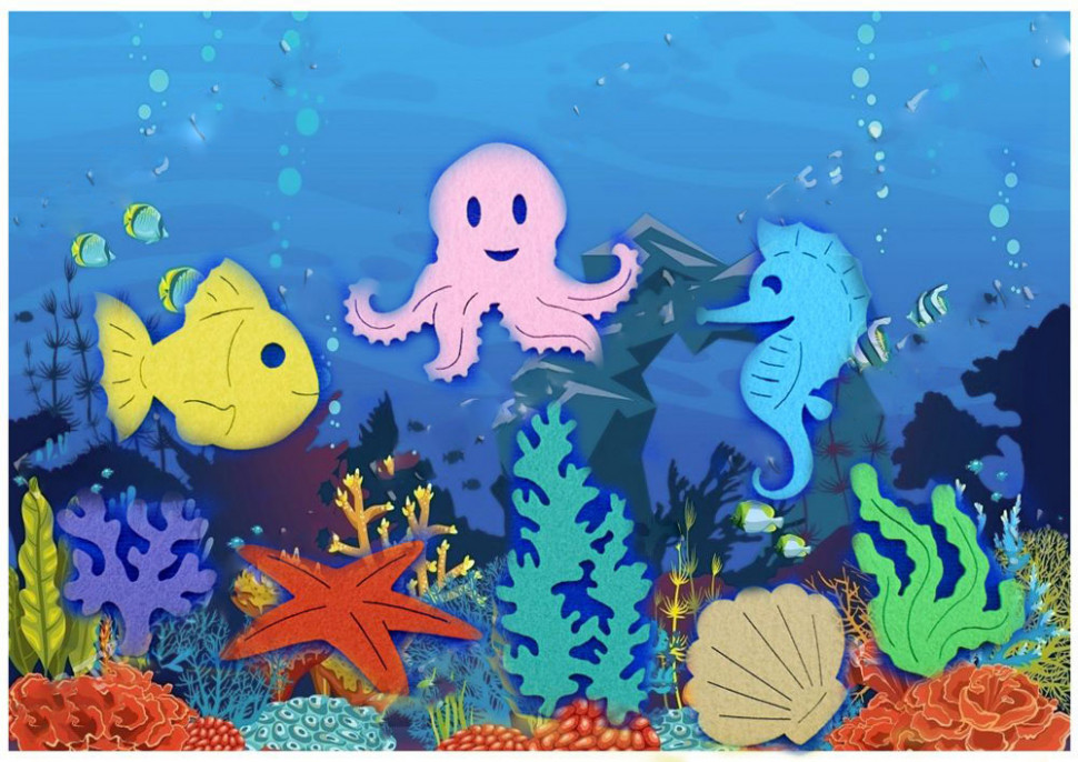 Детская развивающая игра с фетра "Морские обитатели" PF-006 на липучках УМНЯШКА
Детская развивающая игра с фетра "Морские обитатели" PF-006 на липучках УМНЯШКА