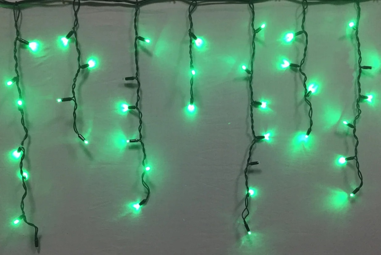 Гирлянда бахрома уличная светодиодная 3x0.7м 100LED с переходником черный провод от сети Зеленая
Гирлянда бахрома уличная светодиодная 3x0.7м 100LED с переходником черный провод от сети Зеленая
