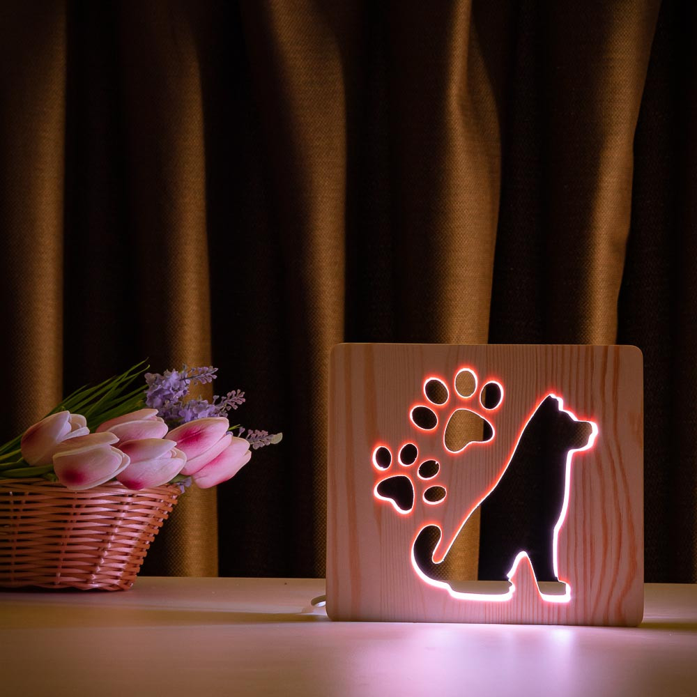 Светильник ночник ArtEco Light из дерева LED "Собака и следы" с пультом и регулировкой цвета, RGB
Светильник ночник ArtEco Light из дерева LED "Собака и следы" с пультом и регулировкой цвета, RGB